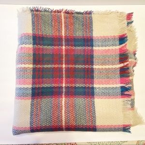 Plaid Blanket Scarf  Wrap‎